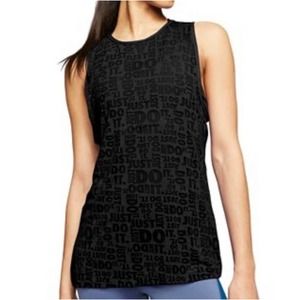 Nike Black Burn Out "Just Do It" Sleeveless Tank Size M